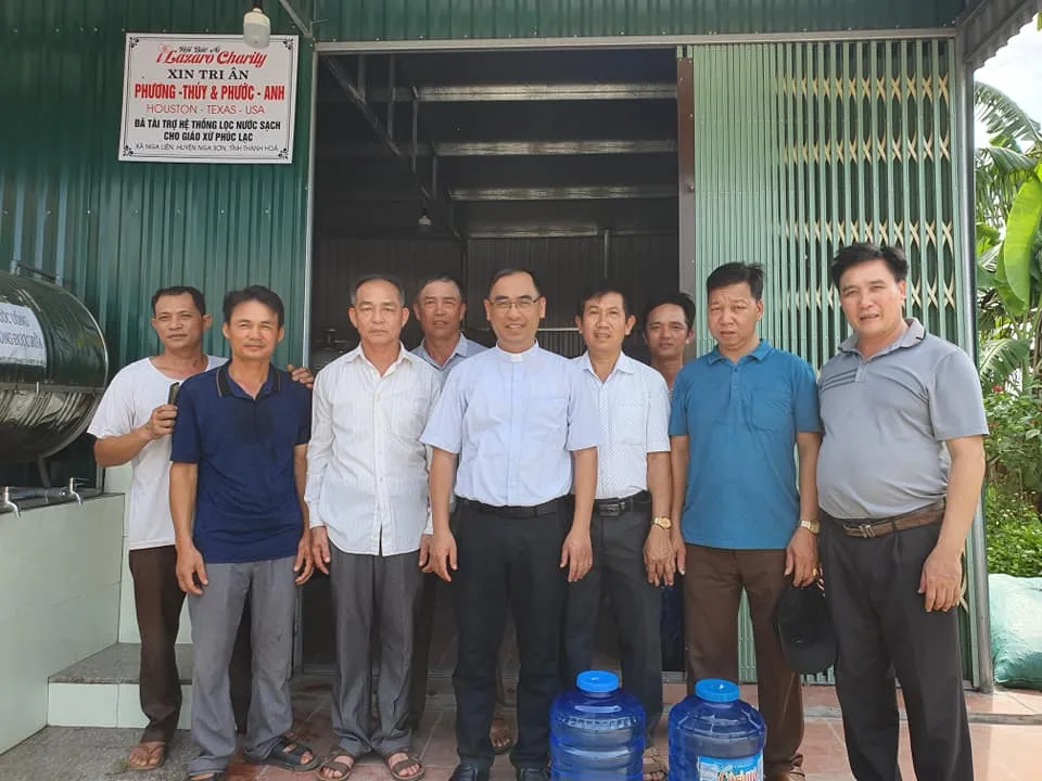 Khánh thành nhà máy lọc nước giáo xứ Phúc Lạc, xã Nga Liên, huyện Nga Sơn, tỉnh Thanh Hoá.