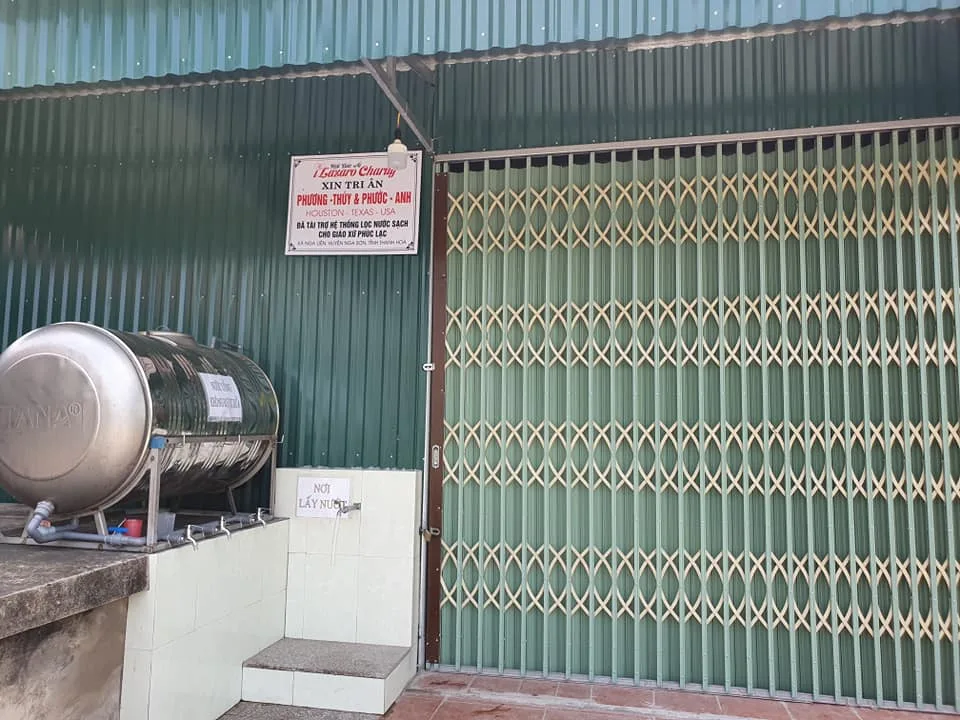 Khánh thành nhà máy lọc nước giáo xứ Phúc Lạc, xã Nga Liên, huyện Nga Sơn, tỉnh Thanh Hoá.