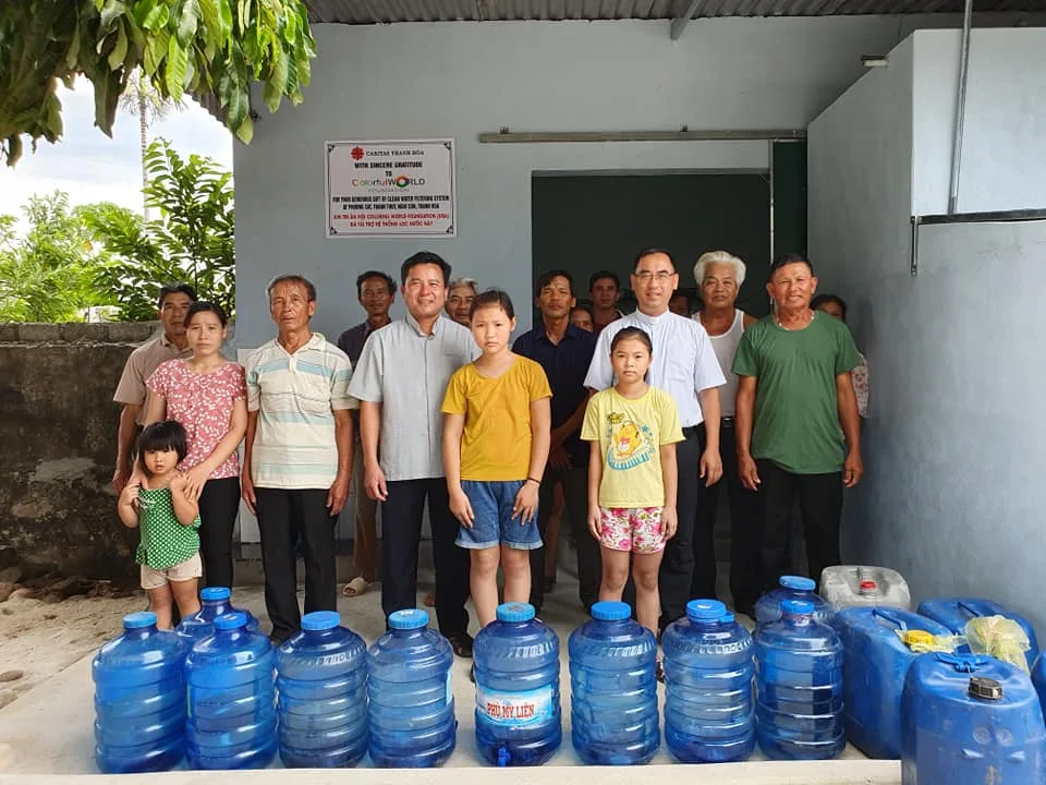 TRAO NHÀ MÁY NƯỚC CHO HỌ ĐẠO PHƯỢNG CÁT – XÃ THANH THUỶ – THỊ XÃ NGHI SƠN