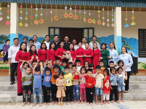 Caritas GP: Trao tặng ngôi trường Mầm non tại xã Tân Thanh