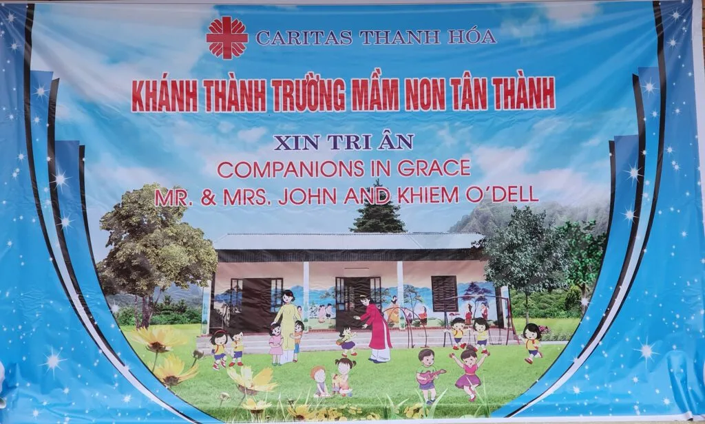 Caritas GP: Trao tặng ngôi trường Mầm non tại xã Tân Thanh